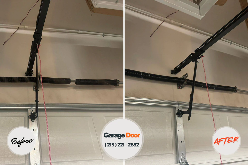 Before and after: garage door repair Cutlerville, MI